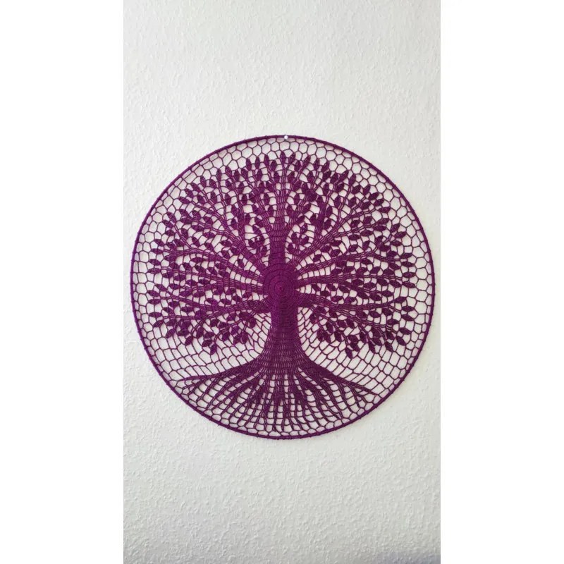 Arbre de vie crochet fait main decoration murale