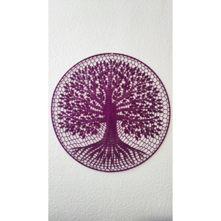Arbre de vie crochet fait main decoration murale