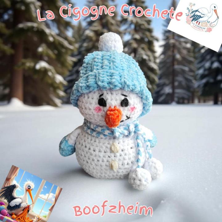 Bonhomme de neige au crochet fait main decoration Noel