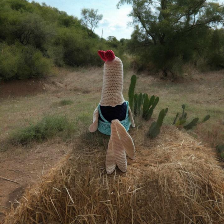 Coq crochet fait main peluche artisanale