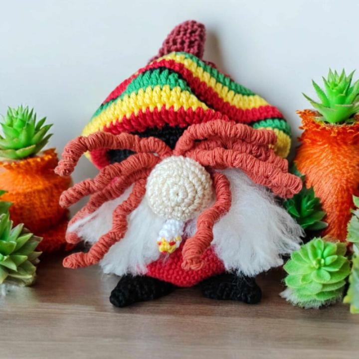 Gnome rasta crochet fait main