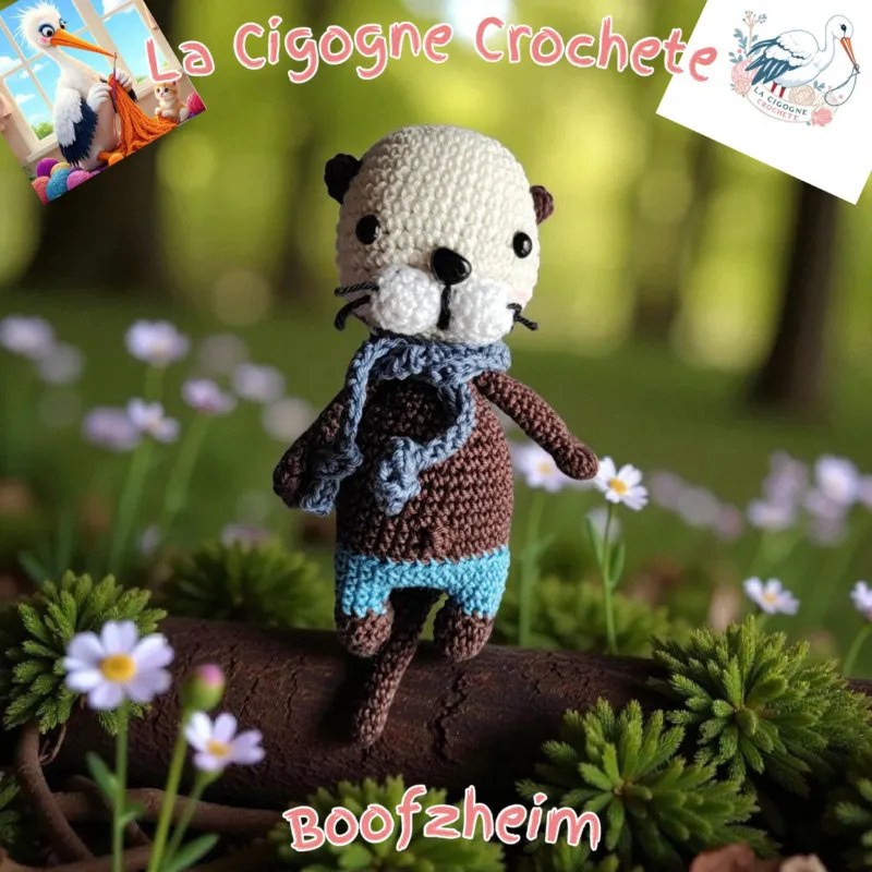 Mini loutre crochet fait main peluche artisanale