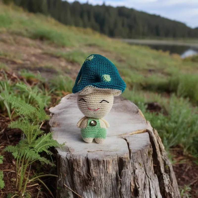 Homme champignon crochet fait main modèle 2