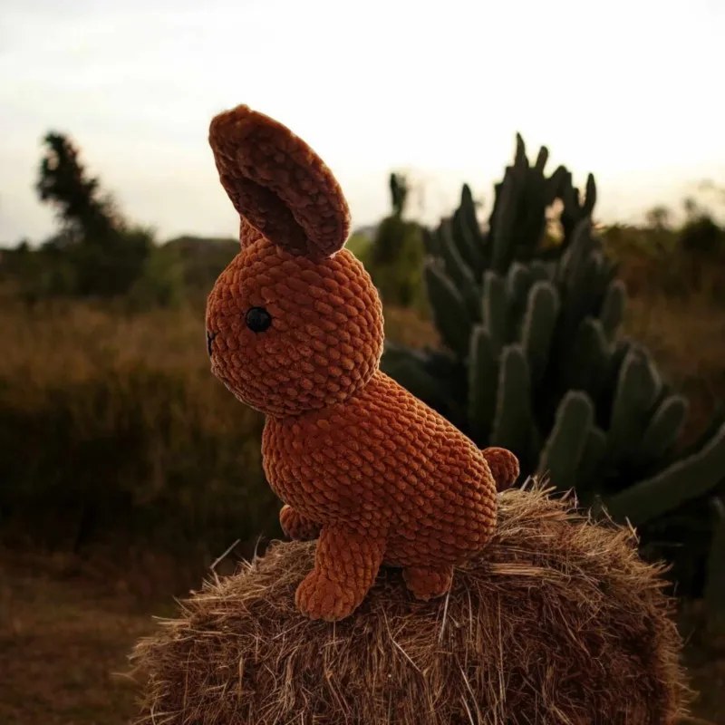 Lapin crochet fait main peluche artisanale