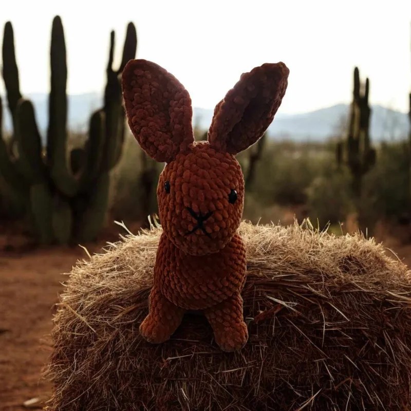 Lapin crochet fait main peluche artisanale