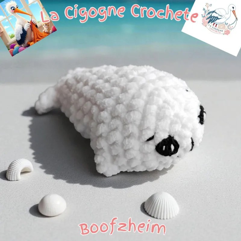 Phoque bébé crochet fait main modèle 1