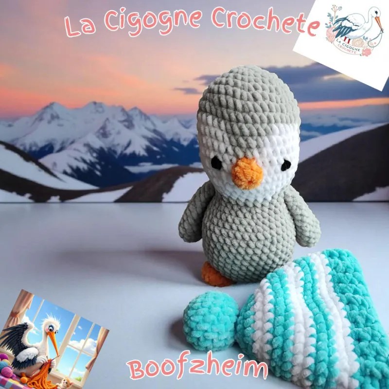 Pingouin crochet fait main modèle 1