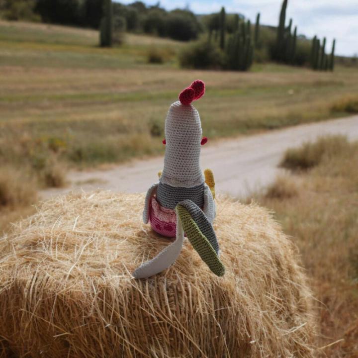 Poule crochet fait main peluche artisanale