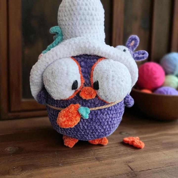 Poule ronde crochet fait main modèle 6