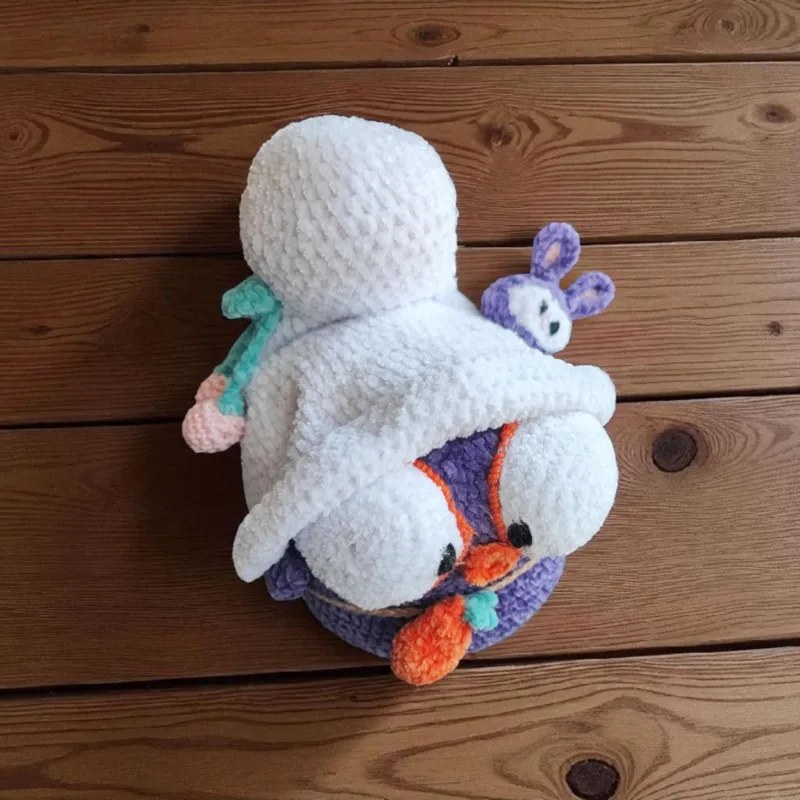Poule ronde crochet fait main modèle 6