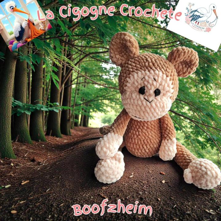 Singe crochet fait main peluche artisanale