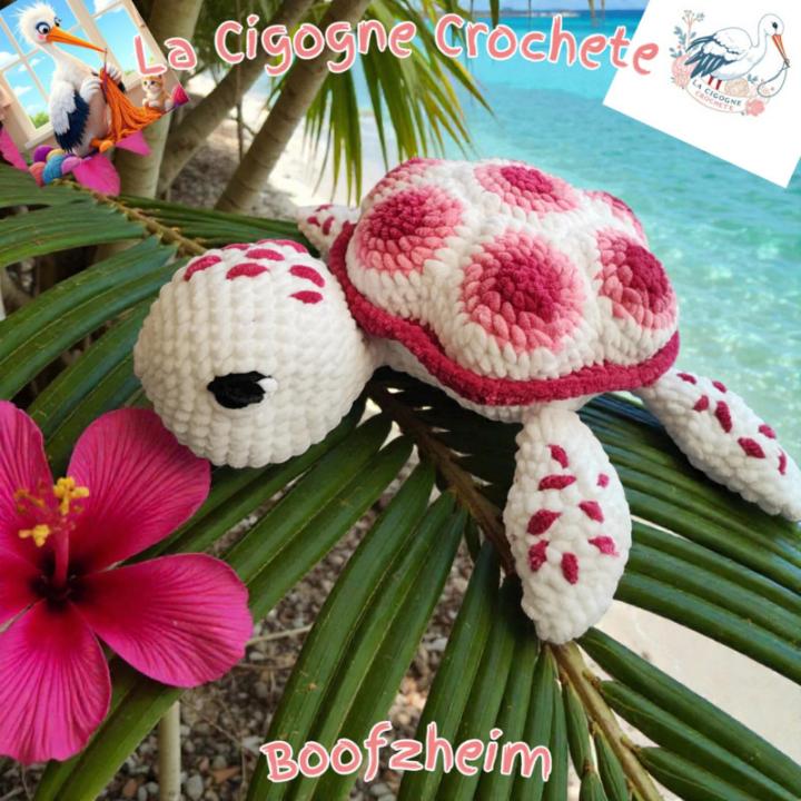 Tortue XL crochet fait main peluche artisanale