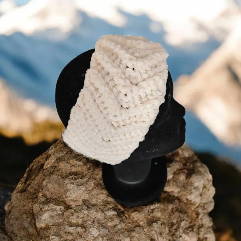 Bandeau cache oreille crochet fait main modele 2