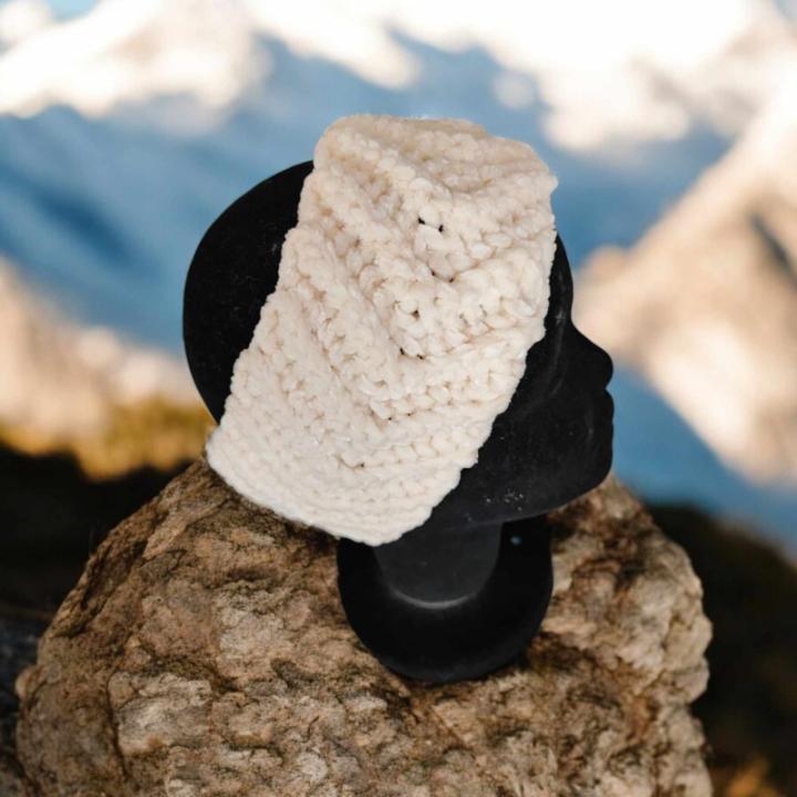 Bandeau cache oreille crochet fait main modele 2