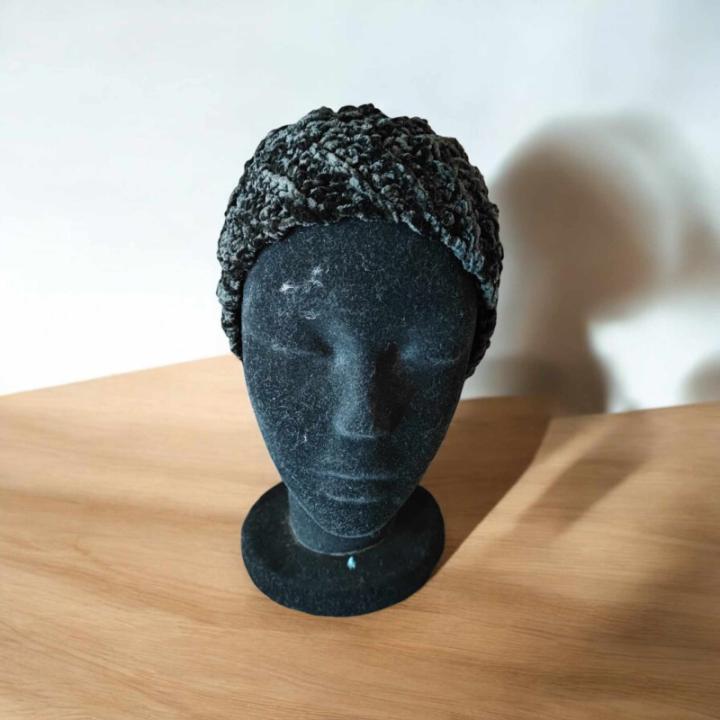 Bandeau cache oreille crochet fait main modele 4