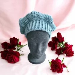 Beret au Crochet Modele 2 | Accessoire Mode Elegant Fait Main | La Cigogne Crochete