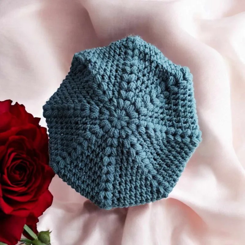 Beret crochet fait main modele 2