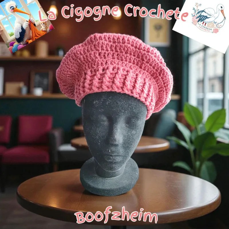 Beret crochet fait main modele 4