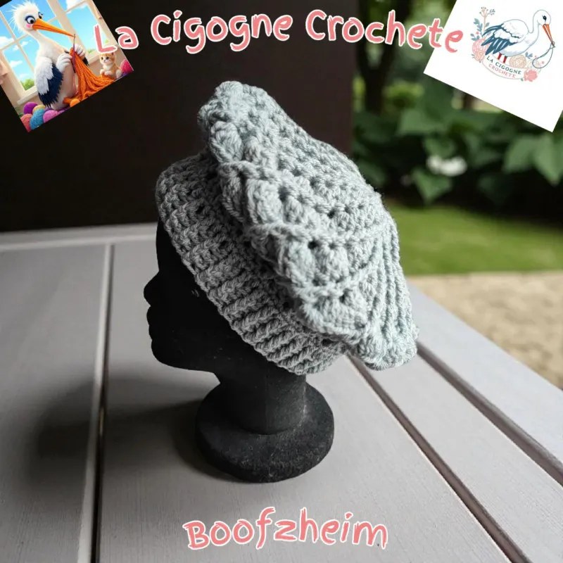 Beret crochet fait main modele 5
