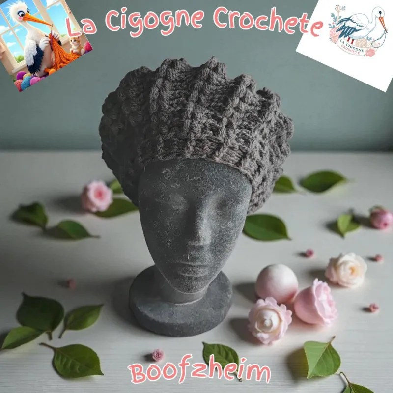 Beret crochet fait main modele 6