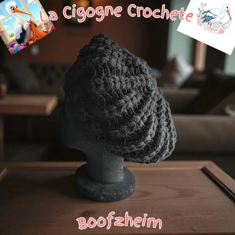 Beret crochet fait main modele 6