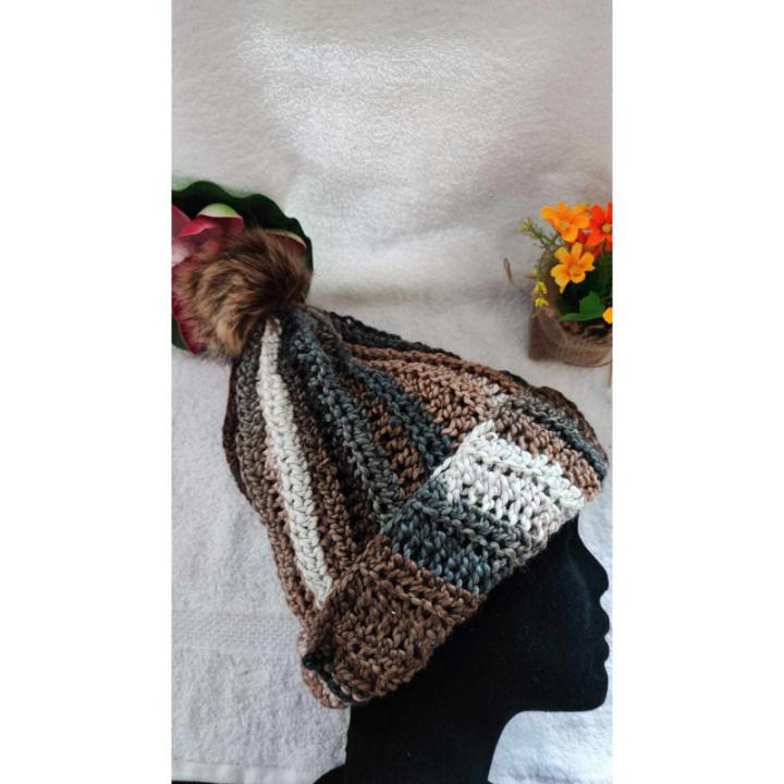 Bonnet adulte crochet fait main modele 1