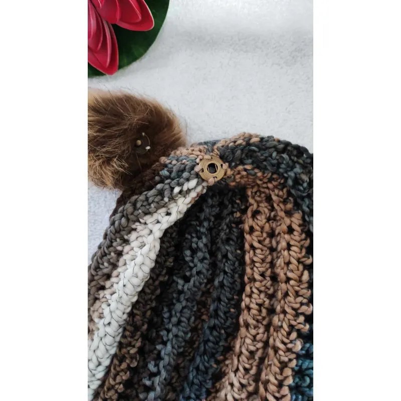 Bonnet adulte crochet fait main modele 1