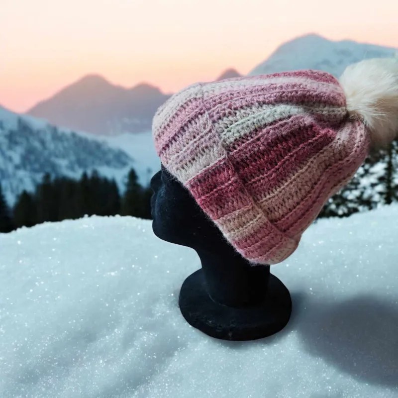 Bonnet adulte crochet fait main modele 6