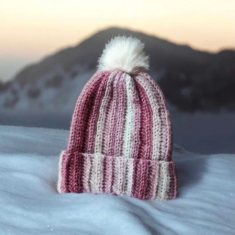 Bonnet adulte crochet fait main modele 6