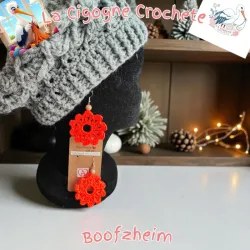 Boucles d Oreilles au Crochet Modele 1 | Bijou Textile Fait Main | La Cigogne Crochete