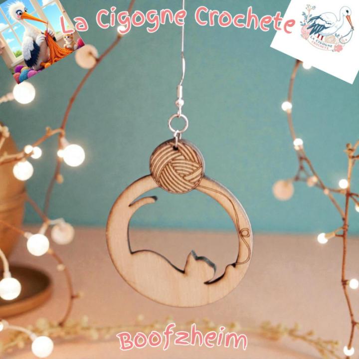 Boucle d’oreille crochet fait main modèle 9