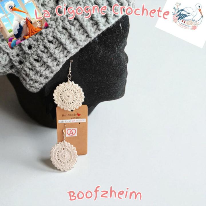 Boucle d’oreille crochet fait main modèle 10