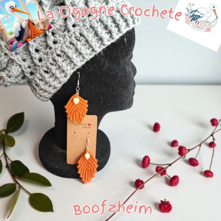 Boucle d’oreille crochet fait main modèle 19