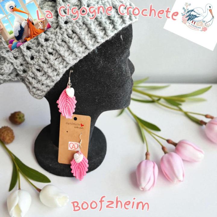 Boucle d’oreille crochet fait main modèle 28