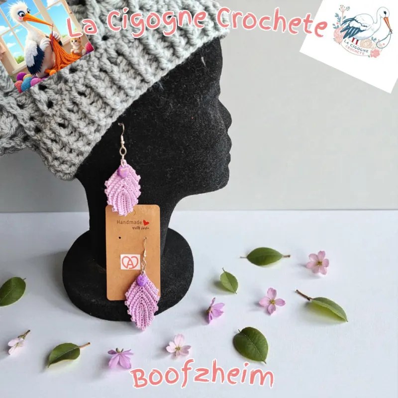 Boucle d’oreille crochet fait main modèle 33