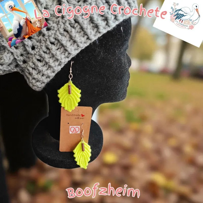 Boucle d’oreille crochet fait main modèle 35