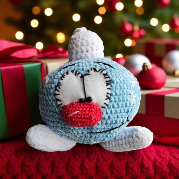 Boule de Noel crochet fait main decoration artisanale
