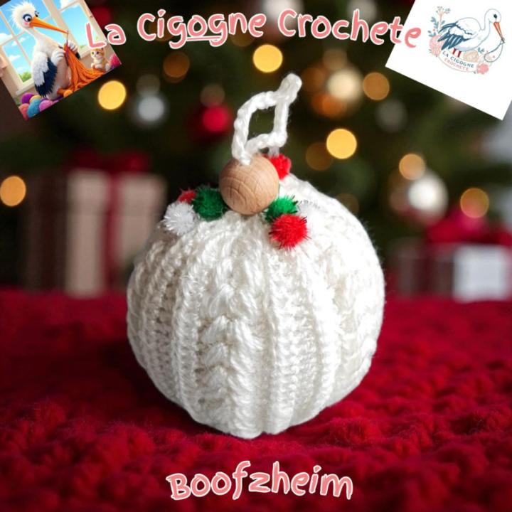 Boule de Noel 7 crochet fait main