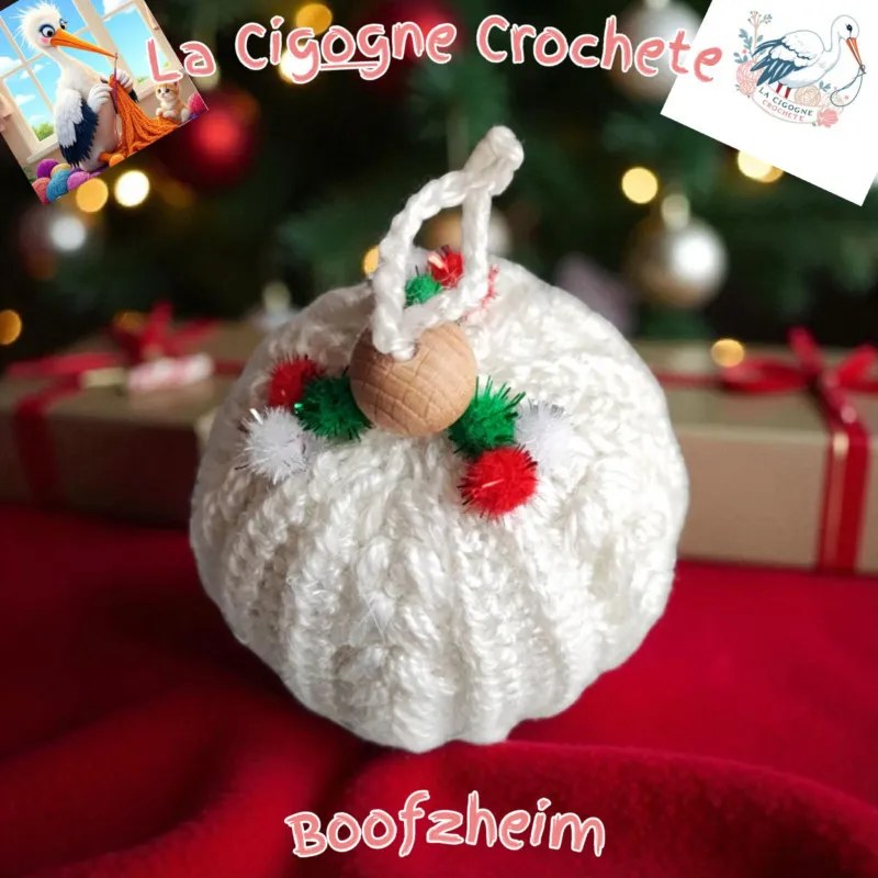 Boule de Noel 7 crochet fait main
