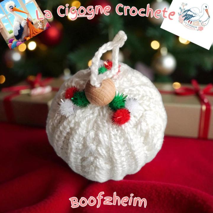 Boule de Noel 7 crochet fait main