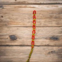 Bracelet au Crochet Modele 6 | Bijou Textile Intemporel Fait Main | La Cigogne Crochete