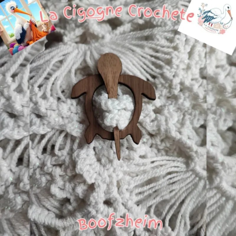 Broche tortue crochet fait main pour chale