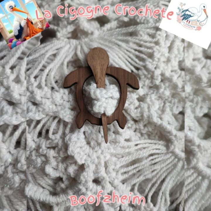 Broche tortue crochet fait main pour chale