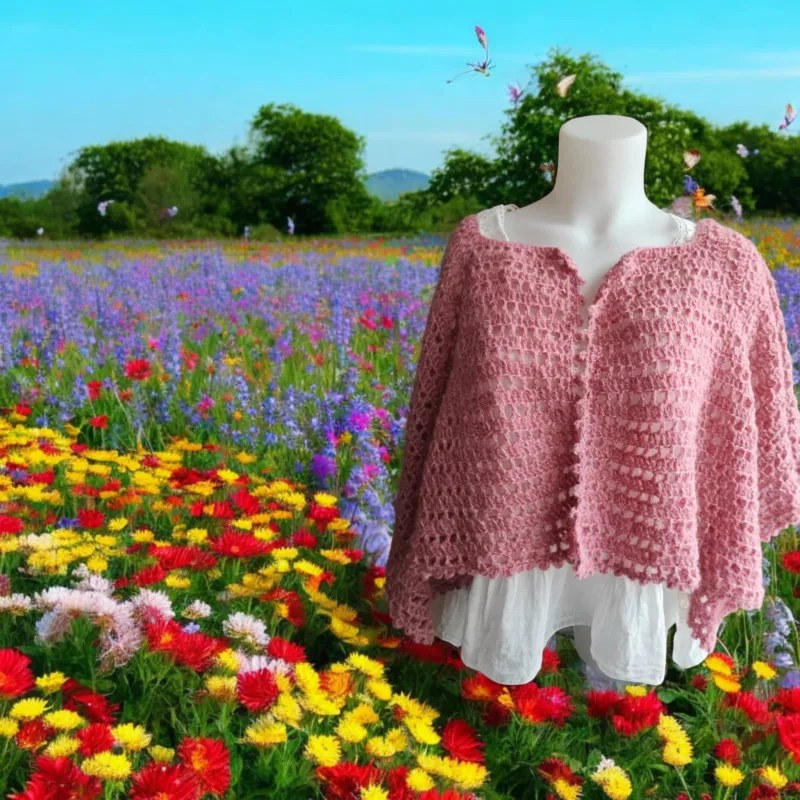 Cape chauffe epaules crochet fait main