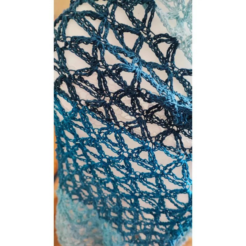 Chale crochet fait main coton modele 1