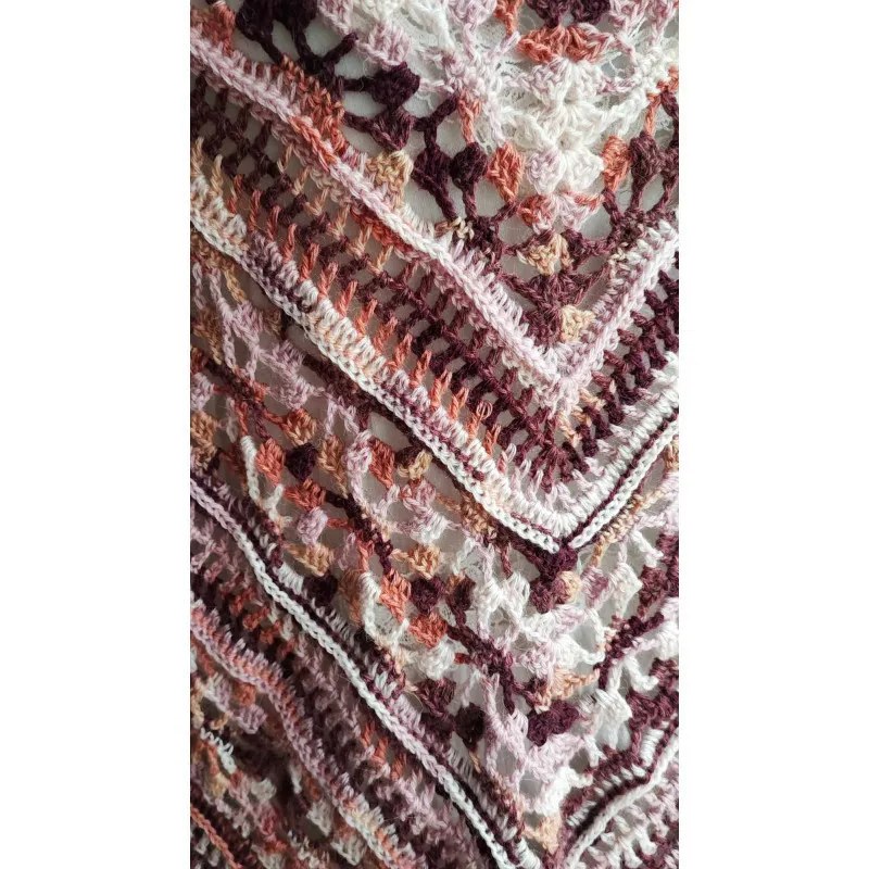 Chale crochet fait main acrylique mohair modele 4