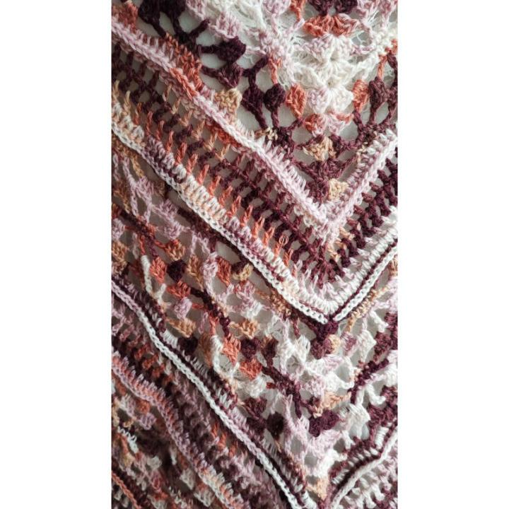 Chale crochet fait main acrylique mohair modele 4