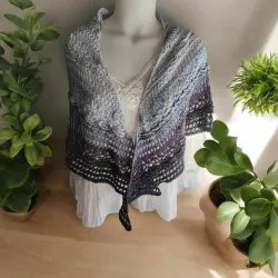 Chale au Crochet Modele 5 | Vetement Elegant en Coton Fait Main | La Cigogne Crochete