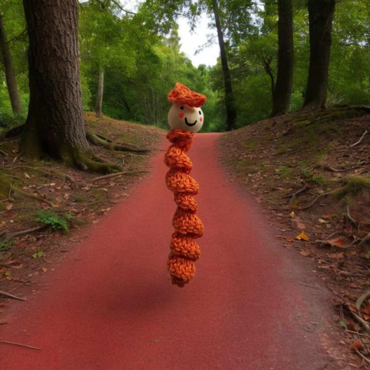 Porte-clés chenille modèle 4 crochet fait main