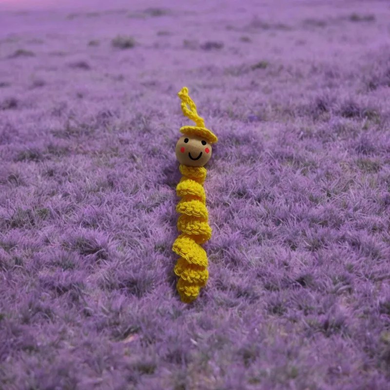 Porte-clés chenille modèle 8 crochet fait main